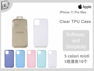 apple iphone 11Pro MAX silicone case 10pezzi 5colori
