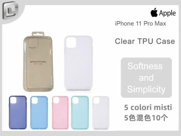 apple iphone 11Pro MAX silicone case 10pezzi 5colori