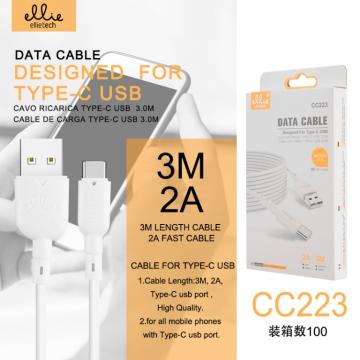 ELLIE CC223 CAVO RICARICA TYPE-C USB 3M