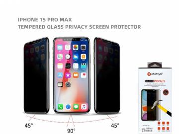 IPHONE15 PRO MAX  TEMPERED GLASS PRIVACY SCREEN PROTECTOR