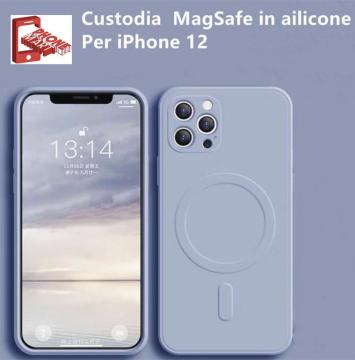 IPHONE 12 CUSTODIA PER TELEFONO IN SILICONE LIQUIDO IMITAZIONE TPU MAGNETICO