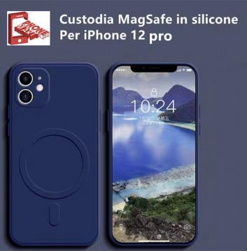 IPHONE 12 PRO CUSTODIA PER TELEFONO IN SILICONE LIQUIDO IMITAZIONE TPU MAGNETICO