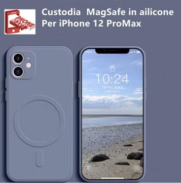 IPHONE 12 PRO MAX CUSTODIA PER TELEFONO IN SILICONE LIQUIDO IMITAZIONE TPU MAGNETICO