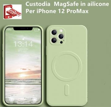 IPHONE 12 PRO MAX CUSTODIA PER TELEFONO IN SILICONE LIQUIDO IMITAZIONE TPU MAGNETICO