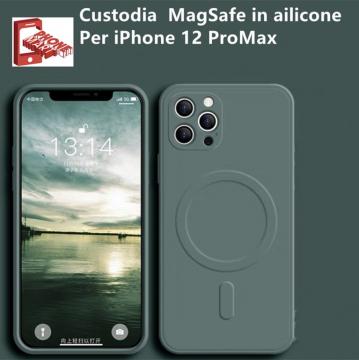 IPHONE 12 PRO MAX CUSTODIA PER TELEFONO IN SILICONE LIQUIDO IMITAZIONE TPU MAGNETICO