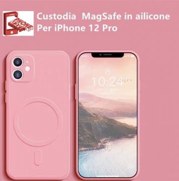 IPHONE 12 PRO CUSTODIA PER TELEFONO IN SILICONE LIQUIDO IMITAZIONE TPU MAGNETICO