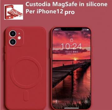 IPHONE 12 PRO CUSTODIA PER TELEFONO IN SILICONE LIQUIDO IMITAZIONE TPU MAGNETICO