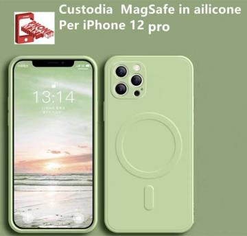 IPHONE 12 PRO CUSTODIA PER TELEFONO IN SILICONE LIQUIDO IMITAZIONE TPU MAGNETICO