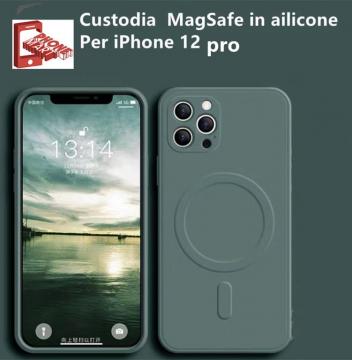 IPHONE 12 PRO CUSTODIA PER TELEFONO IN SILICONE LIQUIDO IMITAZIONE TPU MAGNETICO