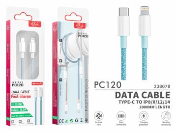 ELLIE PC120 CAVO TYPE-C TO LIGHTNING 5A 2M