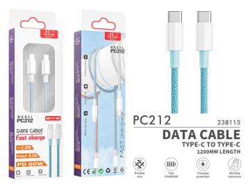 ELLIE PC212 BIANCO DATA CABLE  TYPE-C TO TYPE-C 5A 1.2M