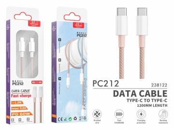 ELLIE PC212 BIANCO DATA CABLE  TYPE-C TO TYPE-C 5A 1.2M
