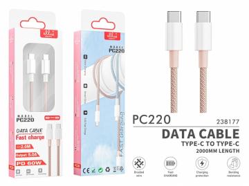 ELLIE PC220 DATA CABLE  TYPE-C TO TYPE-C 5A 2M