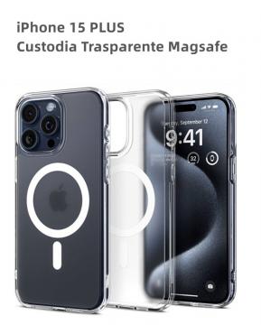 iPhone 15 PLUS Custodia Trasparente Magsafe
