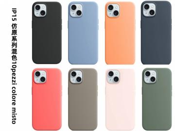 IPHONE 15 CUSTODIA  IN TPU SILICONE COLOR MISTO 10PEZZI