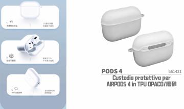 Custodia protettiva per AIRPODS 4 in TPU opaco