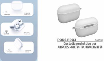 Custodia protettiva per AIRPODS PRO 3 in TPU opaco