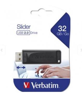 PEN DRIVE 32GB VERBATIM USB 2.0 STORE'N'GO PINSTRIPE