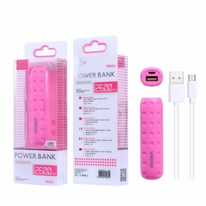 Ellie PB106 powerbank, 1A, 2600mAh