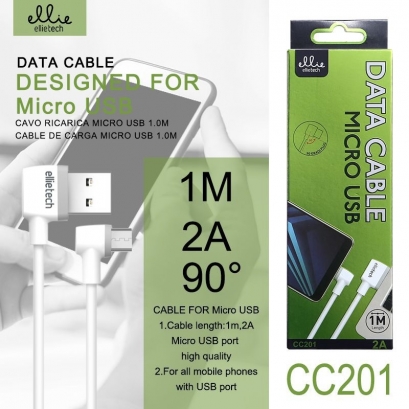 Ellie CC201 cavo microusb, 2a, 1m