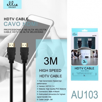 Ellie AU103 cavo HDMI 3m