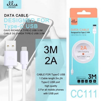 Ellie CC111 cavo type-c, 2a, 3m