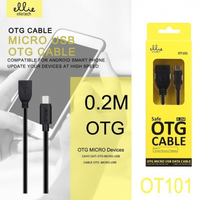 Ellie OT101 cavo adattatore da usb a microusb 0.2m