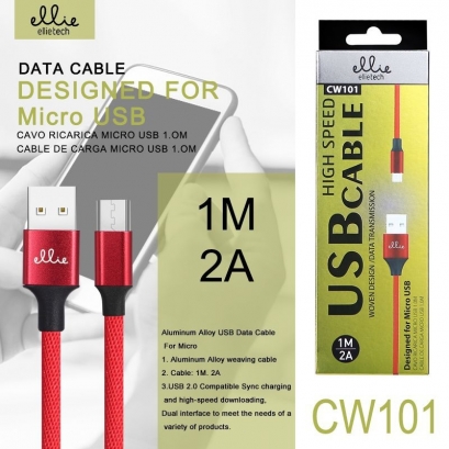 Ellie CW101 cavo microusb v8, 2a 1m