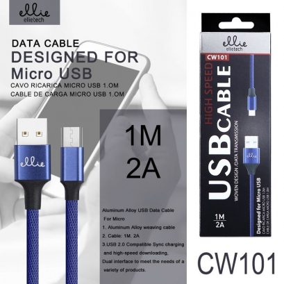 Ellie CW101 cavo microusb v8, 2a 1m