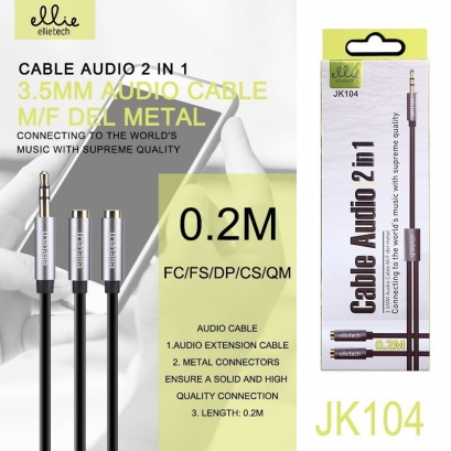 Ellie JK104 cavo audio m/f 20cm