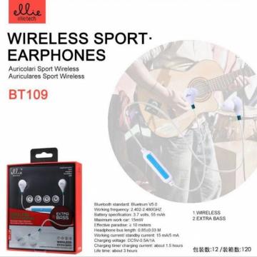 ELLIE BT109 SPORT EARPHONES WIRELESS EXTRA BASS