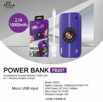 Ellie PB207 PowerBank con ricarica wreless 10000mAh