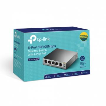 TP-Link TL-SF1005P 5-Port 10/100Mbpst Desktop Switch with 4-Port PoE