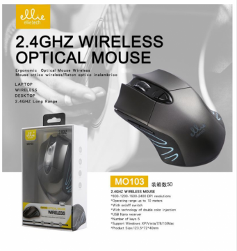 ELLIE MO103 Mouse ottico senza fili con ricevitore usb