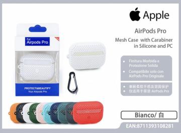 Custodia per AirPods Pro con Moschettone/Silicone Pc