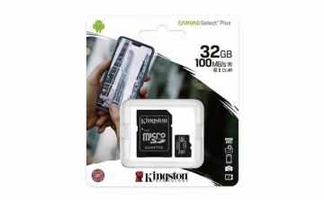 Kingston canvas select plus Micro 32gb SDCS2 classe 10 Uhs-i Adattatore