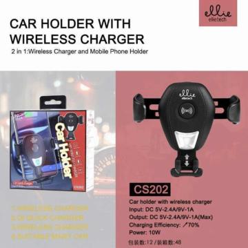 Ellie cs202 car holder supporto auto a caricatore wireless