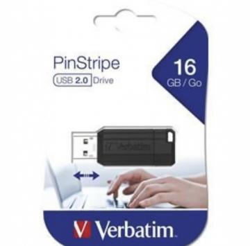 PEN DRIVE 16GB VERBATIM USB 2.0 STORE'N'GO PINSTRIPE