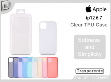 COVER PER IPHONE 12 PRO MAX 6.7 CLEAR TPU CASE