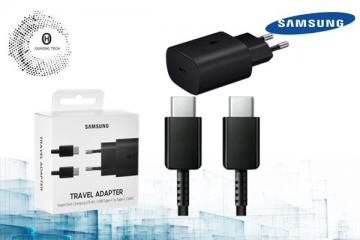 SAMSUNG ALIMENTATORE + CAVO DA TYPCE-C A TYPE-C RICARICA RAPIDA 25W 9V 2.77A NEW