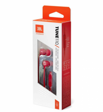 JBL TUNE110 In-ear Headphones Superior JBL Sound One Button Control Headset Sports Earbuds