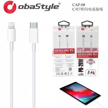 CAVO 1M TYPE-C  TO  LITGHTNING   CAP-08